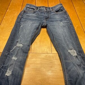 BKE Alec Jeans 28x34 Distressed Stretch Denim Skinny Fit Medium Wash